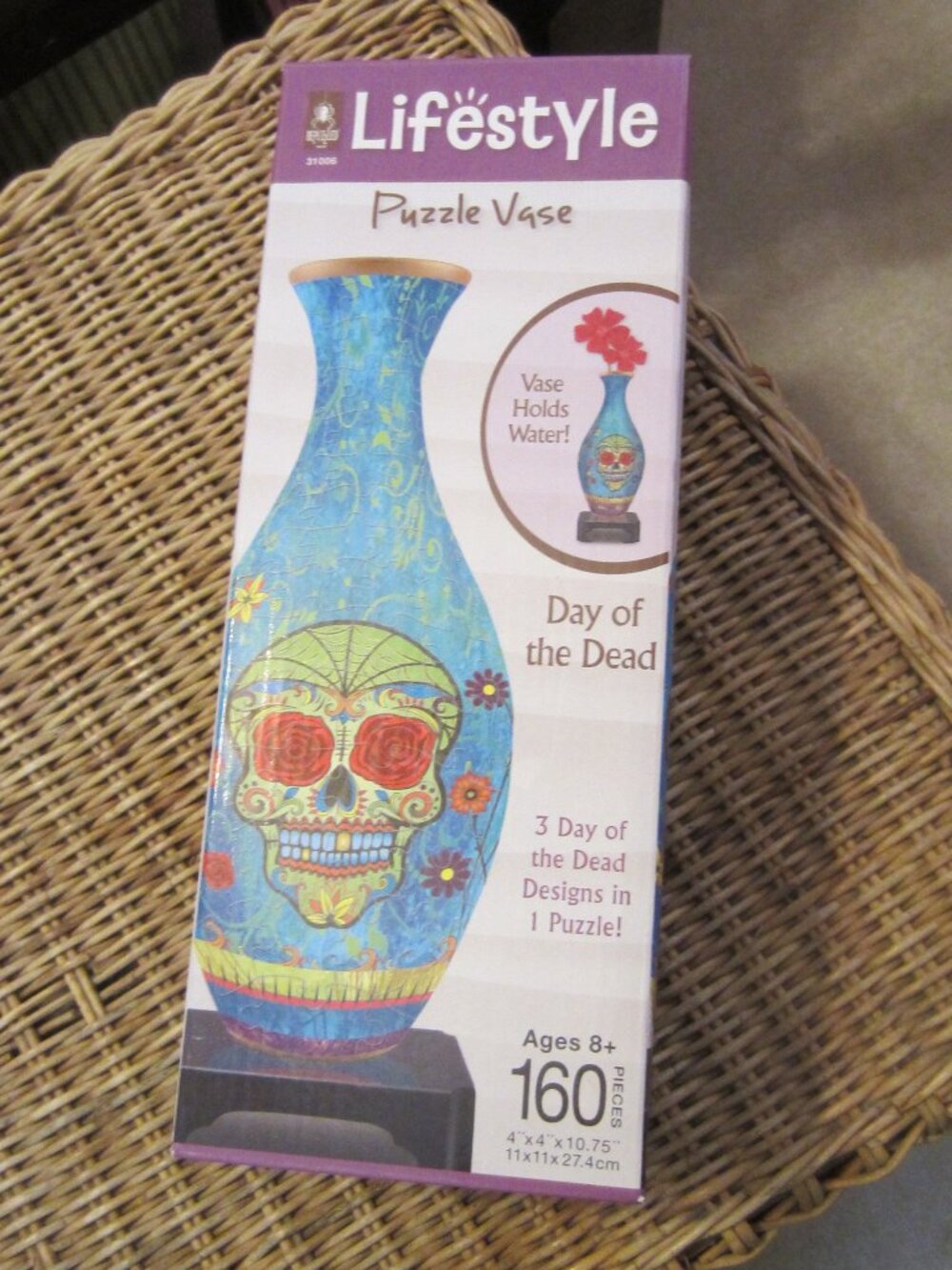 NEW/Day of the Dead 3D Puzzle Vase ~ Never Worked ~